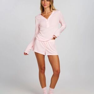 Dairy Boy Pointelle Sleep Shorts - Blush